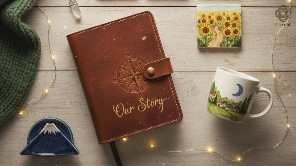 A meaningful handmade gift collection featuring nature-inspired mugs, wooden coasters, journals, and personalized keepsakes.